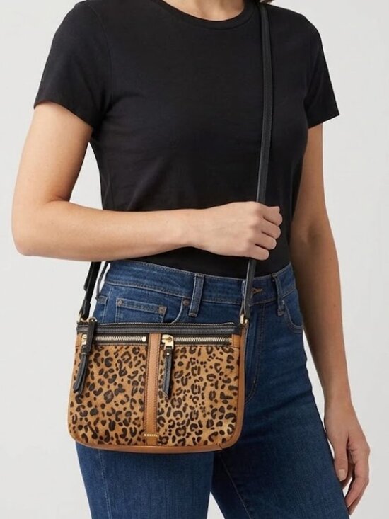 Fossil Handbags - Fossil Leopard Print Crossbody Bag